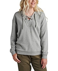 Jeans Women's The Lace-Up Hoodie Top
