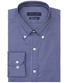 Men's Slim-Fit Striped Dress Shirt