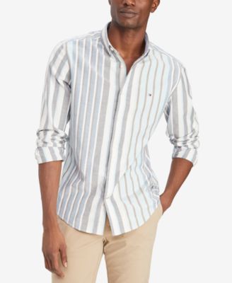 tommy hilfiger striped long sleeve shirt