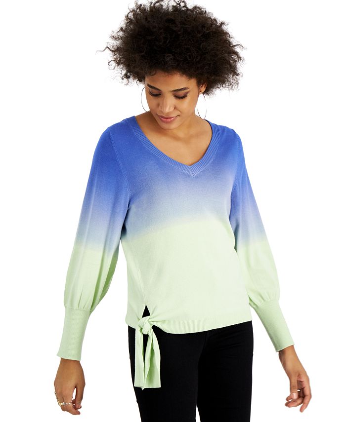 Willow Drive Dip-Dye Tie-Hem Top & Reviews - Sweaters - Women - Macy's