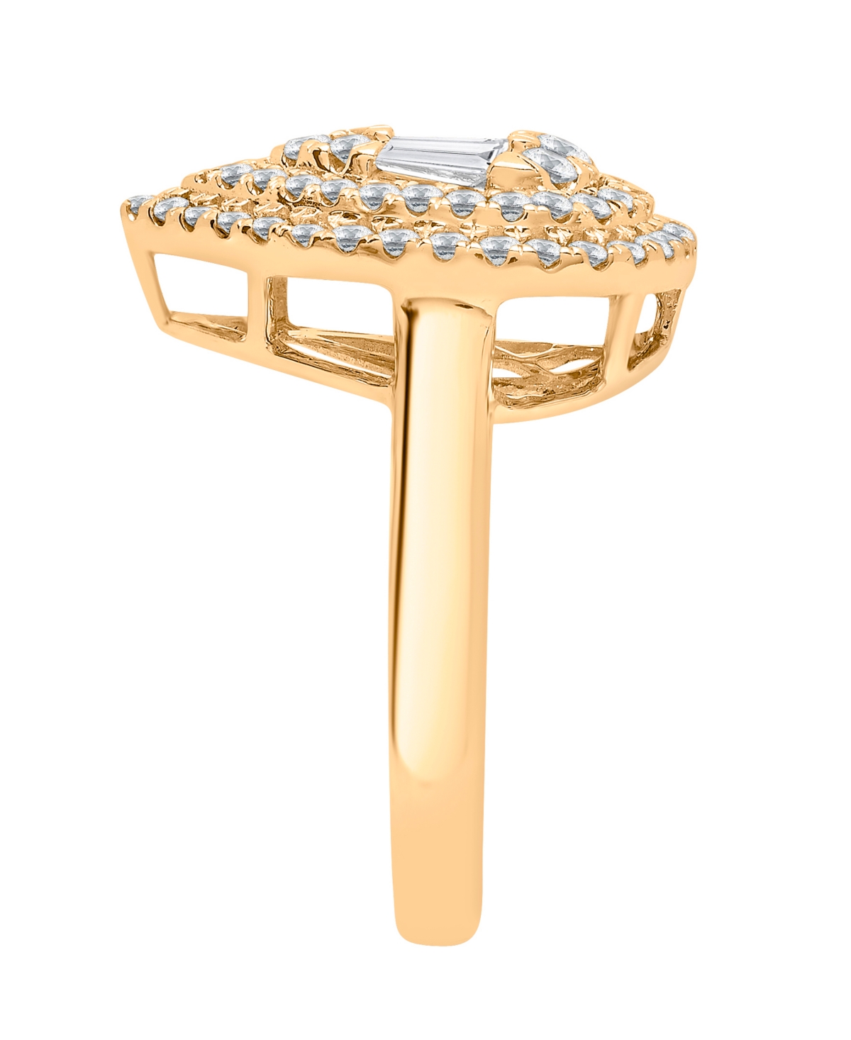 Wrapped in Love Diamond Teardrop Cluster Statement Ring (1 ct. t.w.) in 14k White Gold or 14k Created for Macy's - Yellow Gold