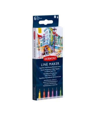 Derwent Line Makers - Set Of 6 Colour (0.3mm Nibs