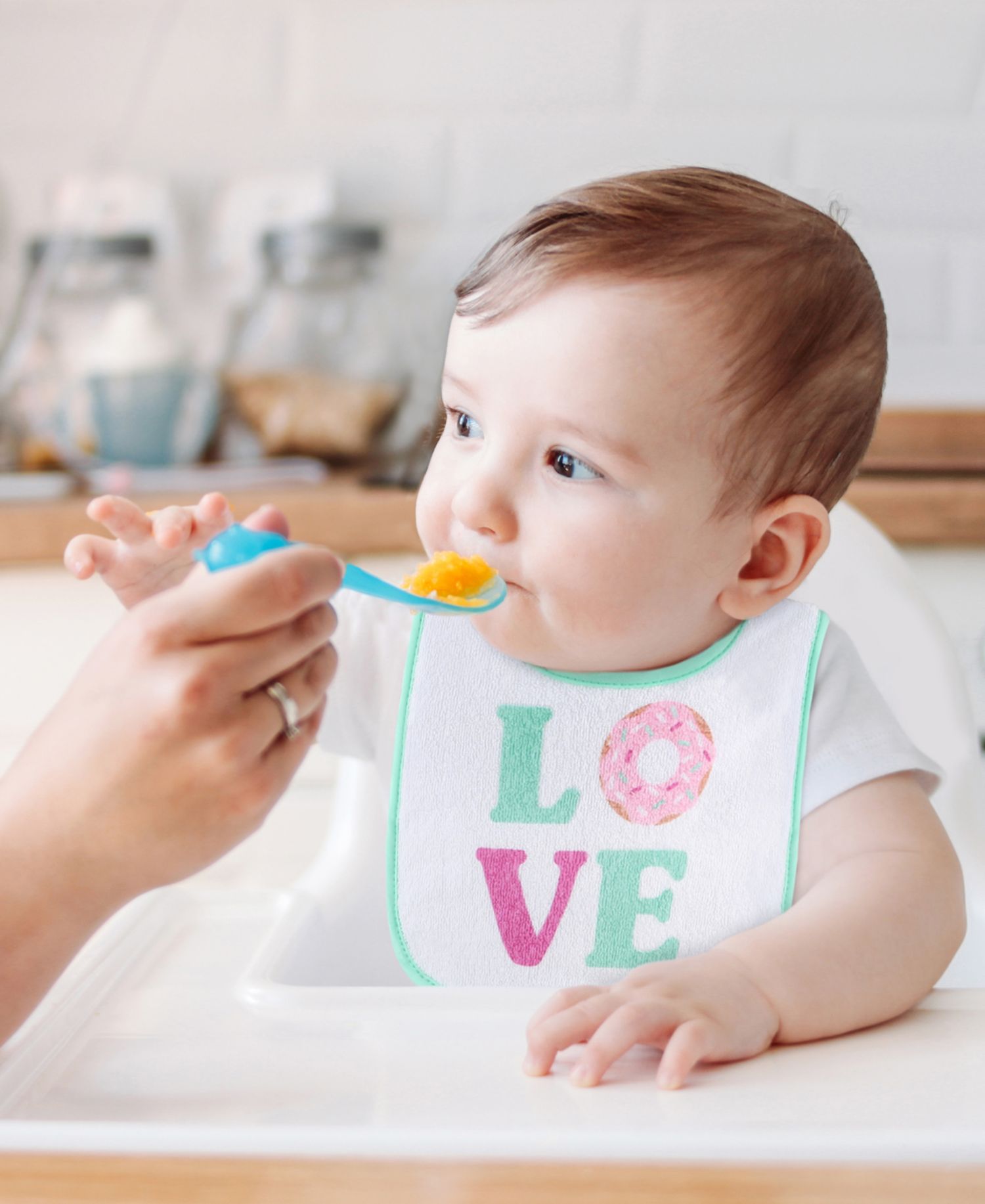 Cotton Feeding Baby Bib, 8pk Girls