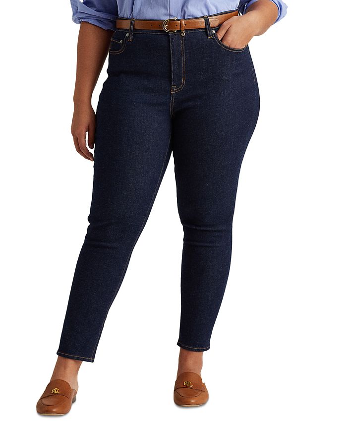 Lauren Ralph Lauren Plus-Size High-Rise Skinny Ankle Jeans - Macy's