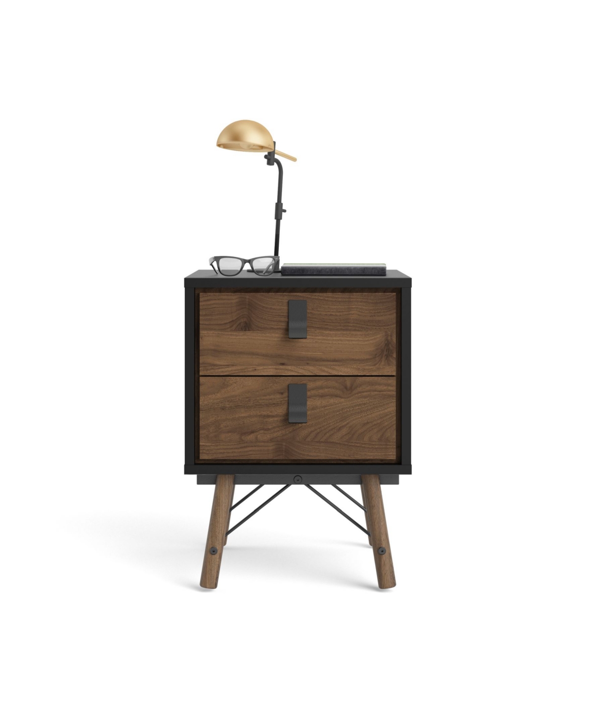 Tvilumry 2-Drawer Nightstand - Walnut