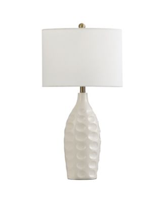 Large Round Transitional Dimpled Molded Table Lamp