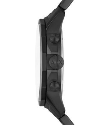 Men's Chronograph Black Stainless Steel Bracelet Watch 44mm