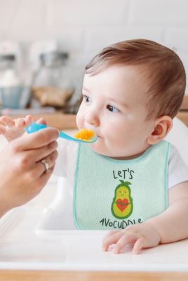 Cotton Baby Bibs for Girls or Boys, 8 Pack, Green, Blue, Yellow