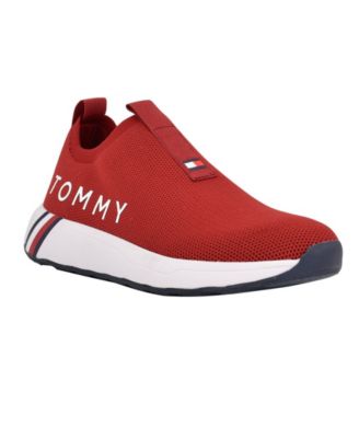 red tommy hilfiger slip on shoes