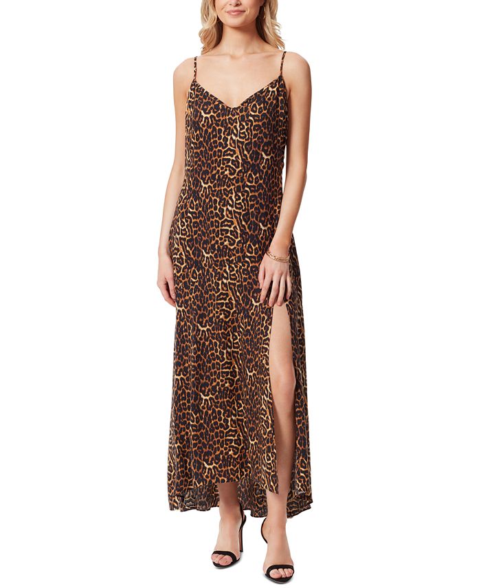 Jessica Simpson Cotton Leopard-Print Tennyson Slip Dress - Macy's