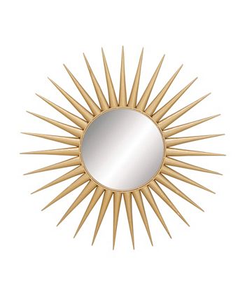 CosmoLiving by Cosmopolitan Gold Glam Metal Wall Mirror, 42 x 42 - Macy's