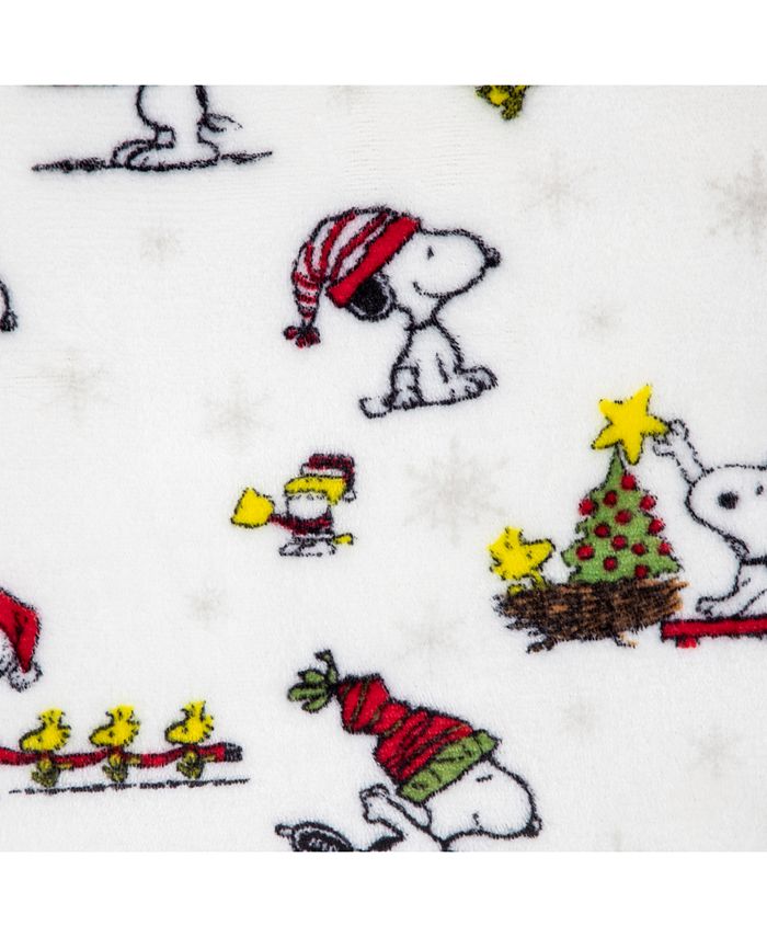 Snoopy Peanuts Travel Blanket and Santa Hat Macy's