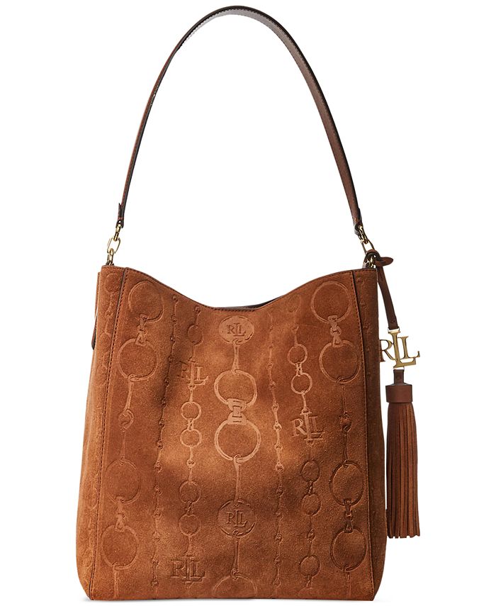 Lauren Ralph Lauren Adley Suede Leather Medium Shoulder Bag & Reviews -  Handbags & Accessories - Macy's