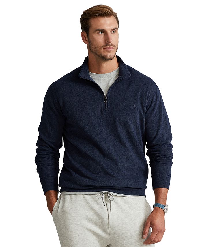 Polo Ralph Lauren Men's Big & Tall Double-Knit Quarter-Zip Pullover &  Reviews - Hoodies & Sweatshirts - Men - Macy's