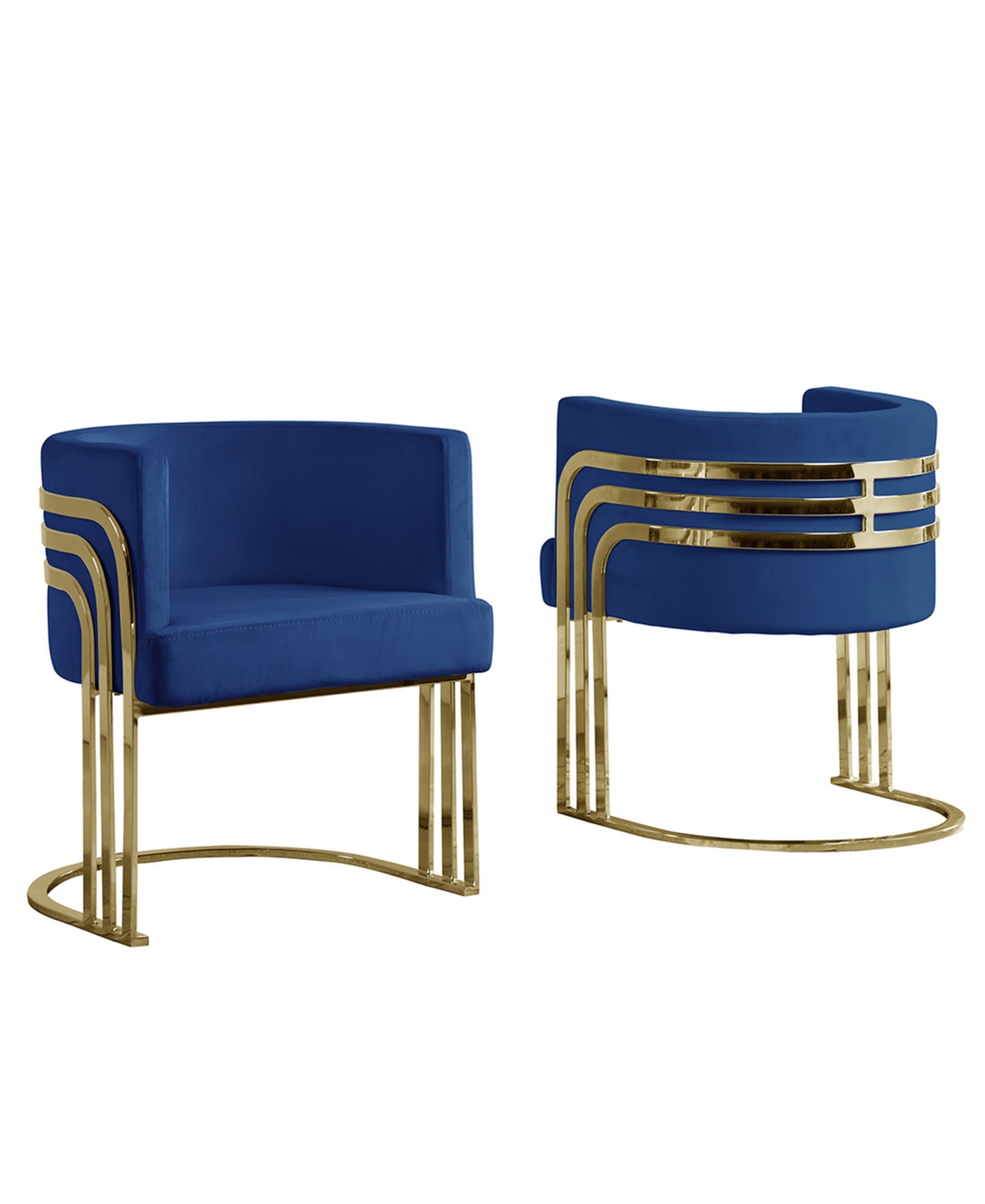 Best Quality Furniture 25" Barrel Chair In Blue