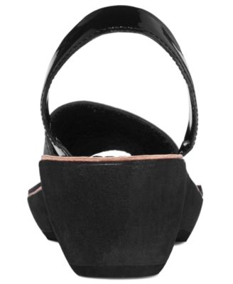 Fine Glass Platform Wedge Sandals