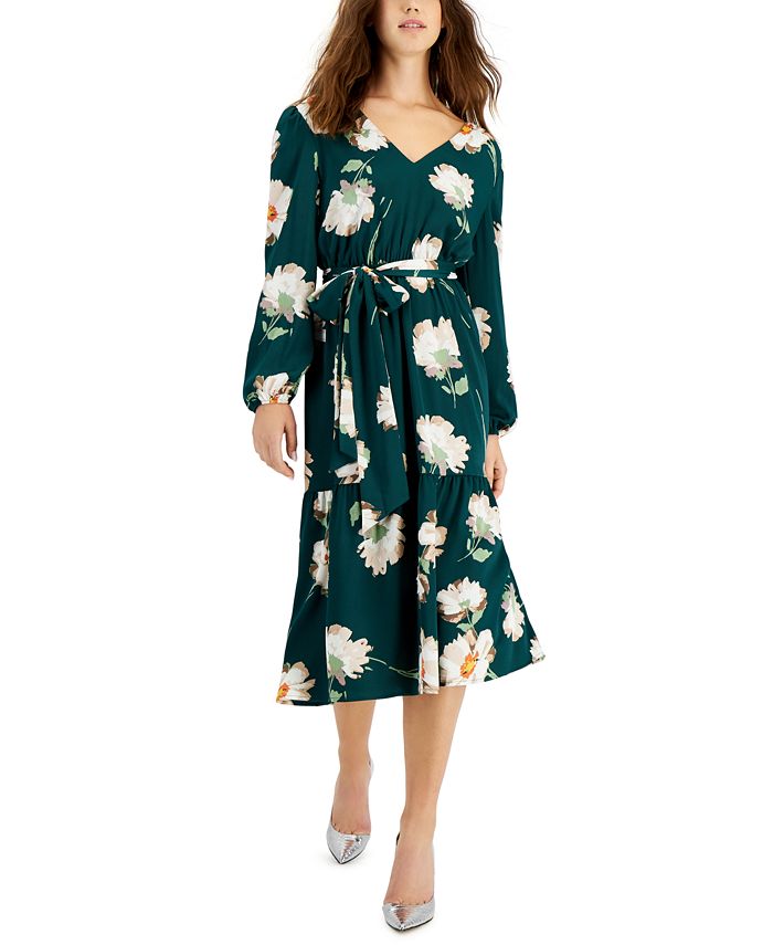 INC International Concepts Floral-Print Midi Dress, Created for Macy's ...