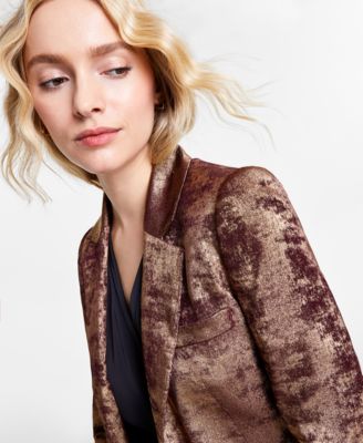 Bar III Brushed Metallic Blazer, Created for Macy's