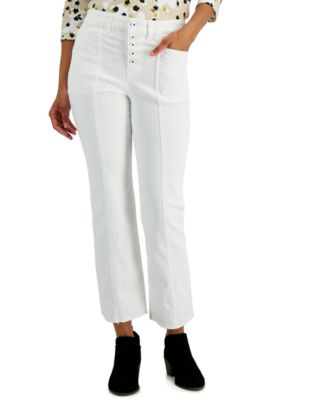 Style & Co - Button-Fly Kick Crop Jeans