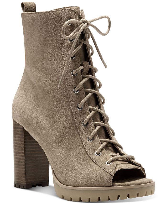 Vince Camuto Women's Hemmy Lace-Up Lug Sole Booties - Macy's