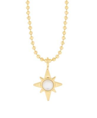 Alice 14K Gold Plated Imitation Pearl Pendant Necklace