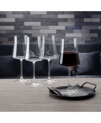 Aline Red Wine Glasses, Set of 4