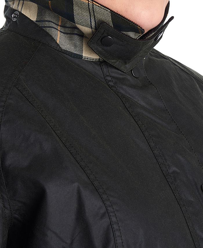 Barbour Women's Plus Size Classic Beadnell Waxed Cotton Raincoat Macy's