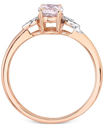 Macy's - Morganite (1 ct. t.w.) & Diamond Accent Ring in 14k Rose Gold