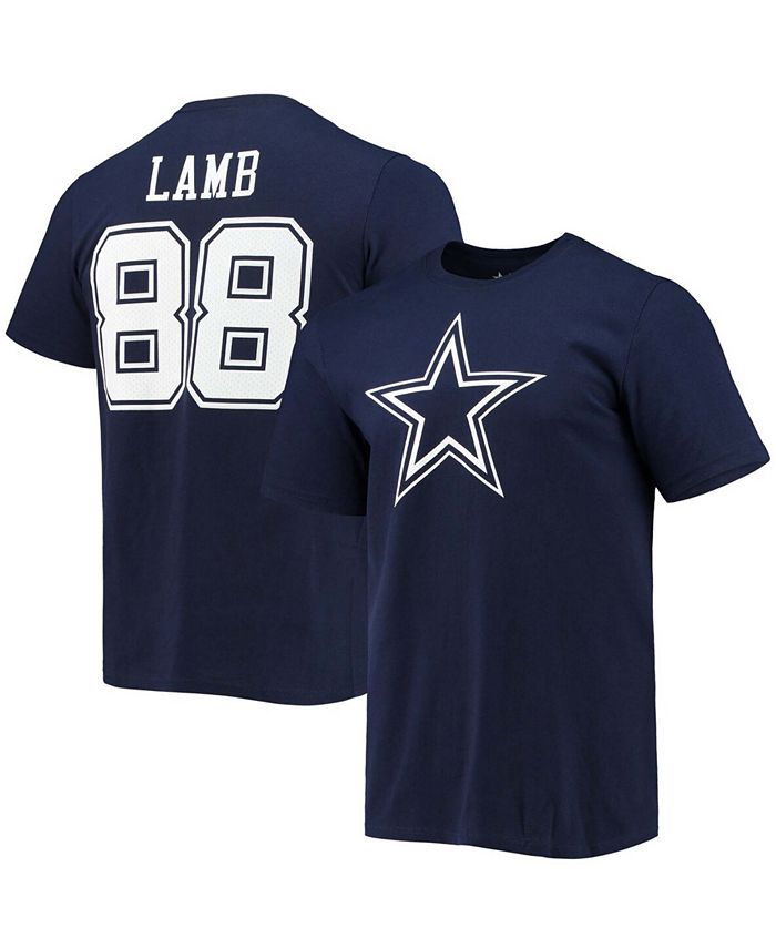 Fanatics Men's CeeDee Lamb Navy Dallas Cowboys Player Icon Name and ...