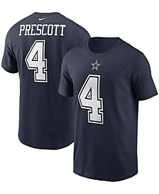 Men's Dak Prescott Navy Dallas Cowboys Name and Number T-shirt