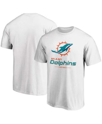 Custom Miami Dolphins Men's Aqua Backer T-Shirt 