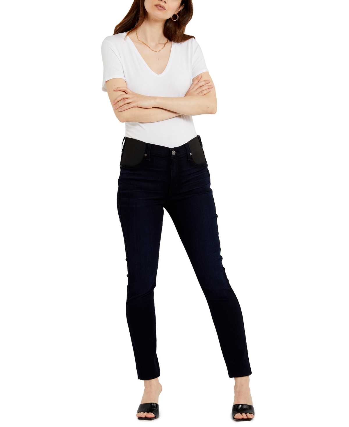 7 For All Mankind Side-Panel Skinny Maternity Jeans