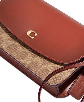 COACH Signature Coated Canvas with Heart Print Wristlet - Macy's