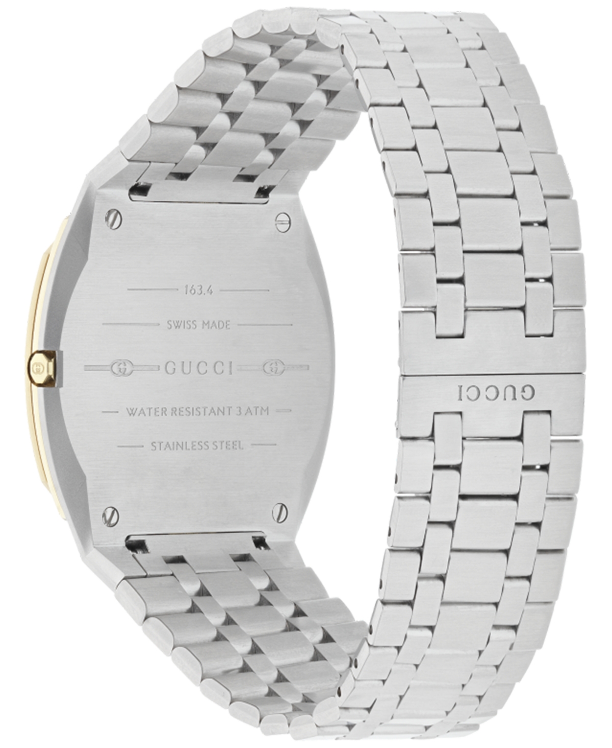 Shop Gucci Women's Swiss 25h Stainless Steel Bracelet Watch 34mm In Gold