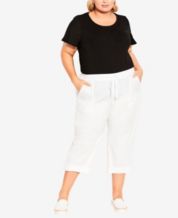 Pædagogik Dekoration livstid White Capris Women's Plus Size Pants - Macy's