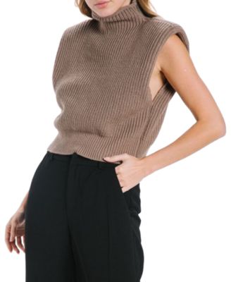 En Saison - Cap-Sleeve Turtleneck Sweater