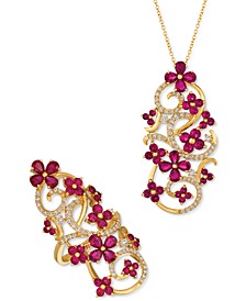 Passion Ruby & Diamond Pendant Necklace & Ring Collection in 14k Gold