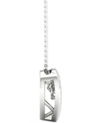 Diamond Heart Halo 18" Pendant Necklace (1/4 ct. t.w.) in 10k White Gold