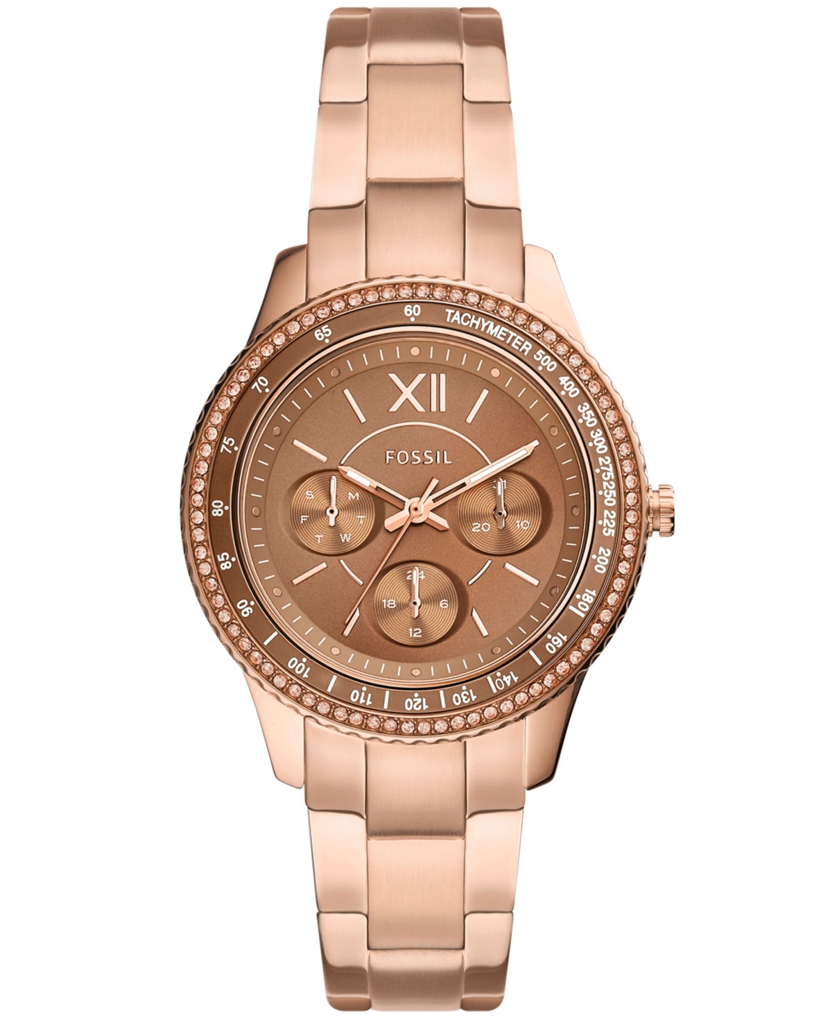 Women's Sport Multifunction Rose Gold Tone Stainless Steel Bracelet Watch 37mm - Rose Gold Tone