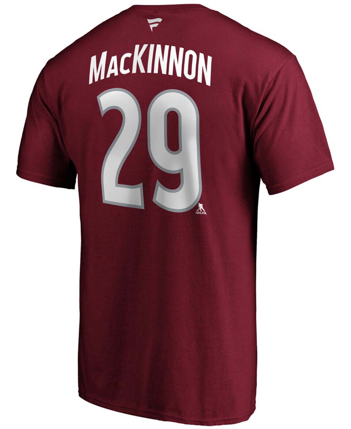 Fanatics Men's Nathan MacKinnonColorado Avalanche Team Authentic Stack Name and Number T-Shirt - Burgundy