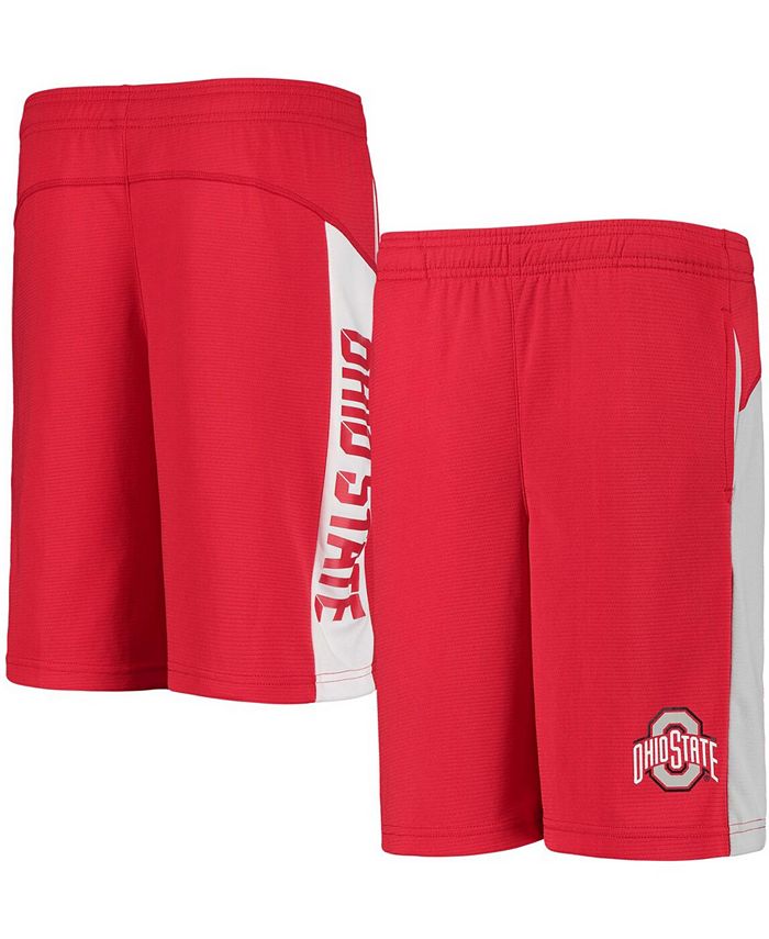 Outerstuff - Youth Scarlet Ohio State Buckeyes Down The Field Mesh Shorts