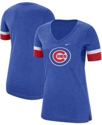 Nike - Women's Royal Chicago Cubs Mesh V-Neck T-Shirt