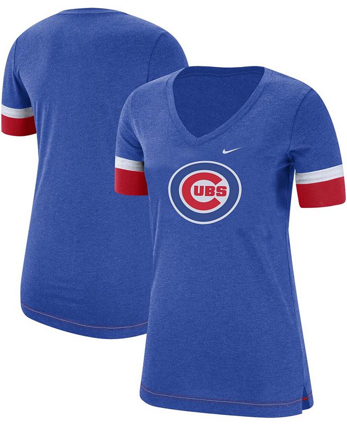 Women's Nike Heather Charcoal/Heather Royal Chicago Cubs Split
