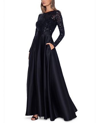 Betsy & Adam Embroidered-Bodice Ball Gown - Macy's