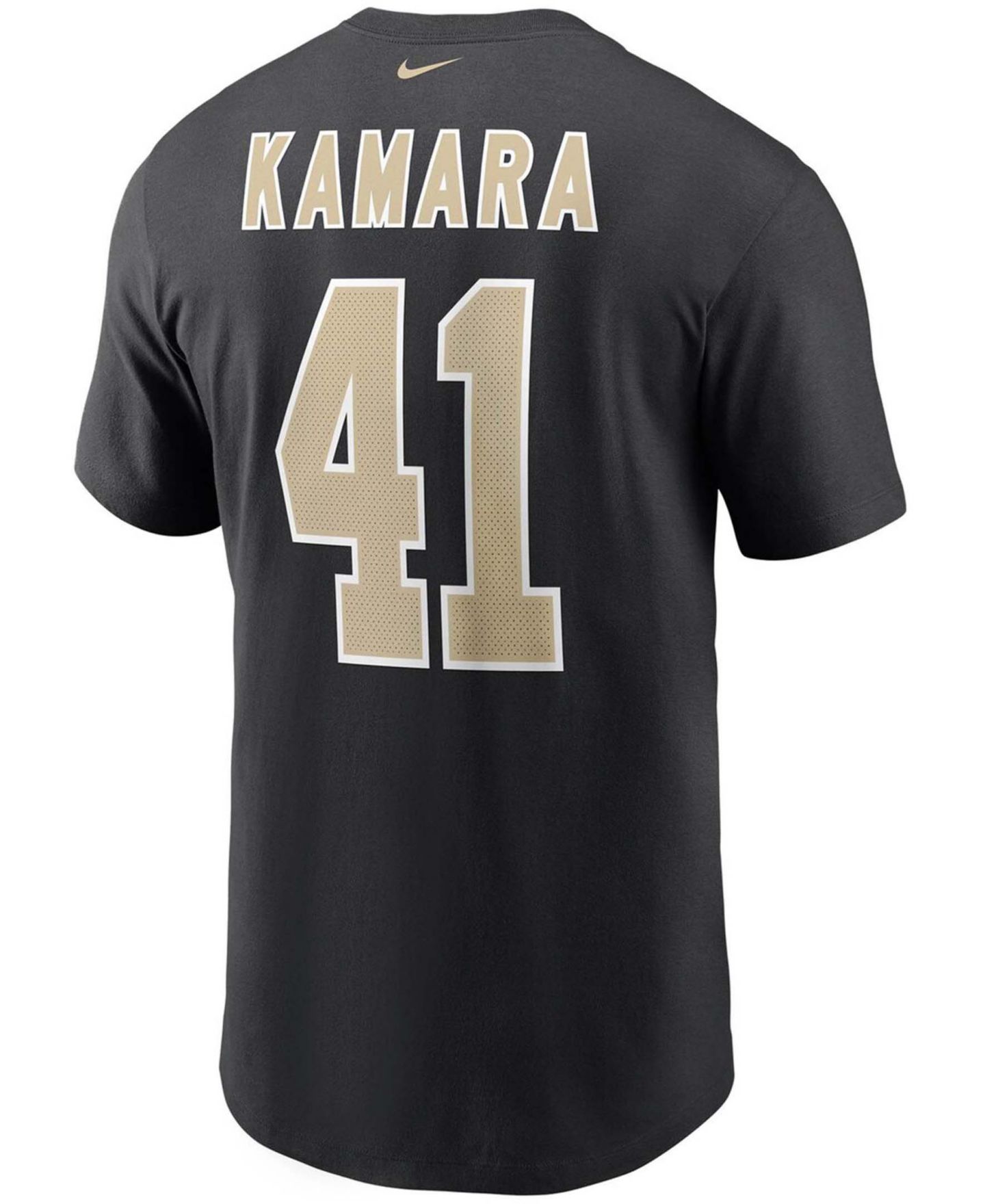 Мужская футболка Nike Alvin Kamara Black New Orleans Saints Name and Number — фото 3