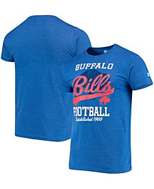 Men's Heathered Royal Buffalo Bills Blitz Throwback T-shirt
