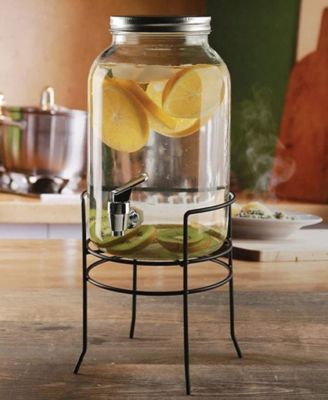 Orchard Hill 1 Gallon Beverage Dispenser with Wire Stand