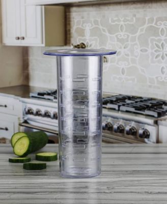 Patchwork 2.4 Gallon Beverage Dispenser with Ice Insert, Fruit Infuser, and Galvanized Base