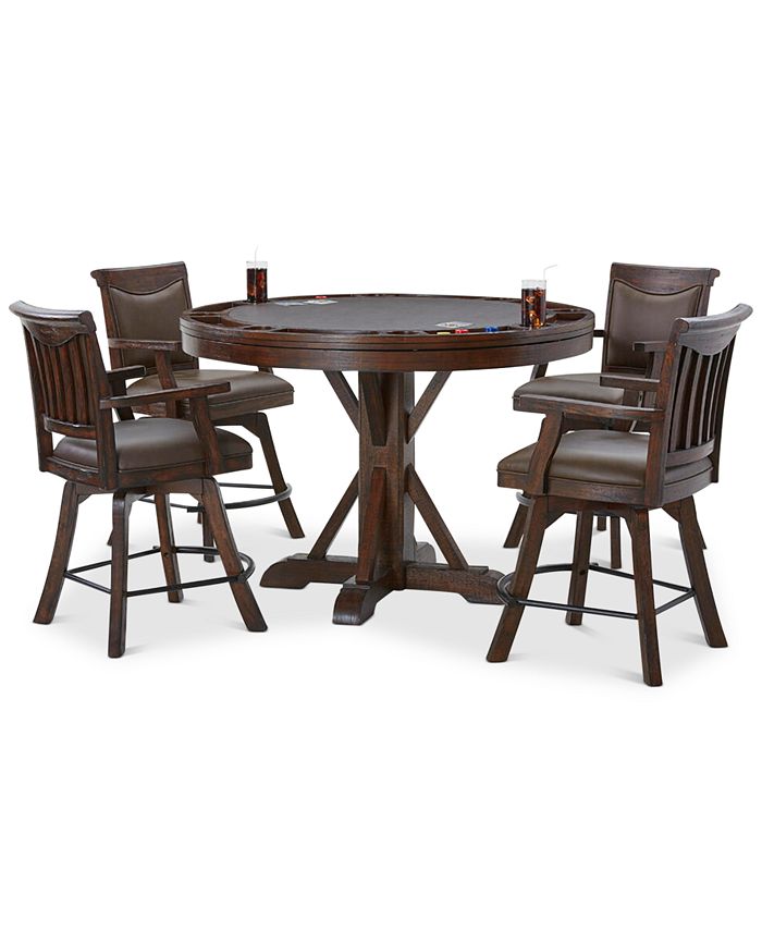 Furniture Pawling 5 Piece Counter Height Game Set (Convertible Table