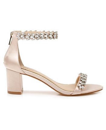 Jewel Badgley Mischka Women s Bronwen Block Heel Evening Sandals